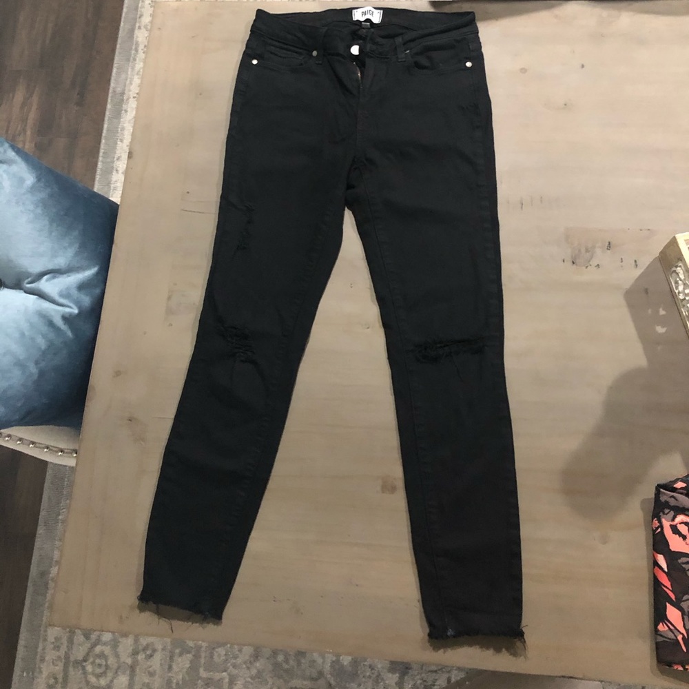 Paige Denim Black Skinny Jeans 29
